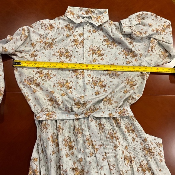 Designer Vintage 1970’s Lanvin flower print midi/maxi dress size 14 - Picture 11 of 11